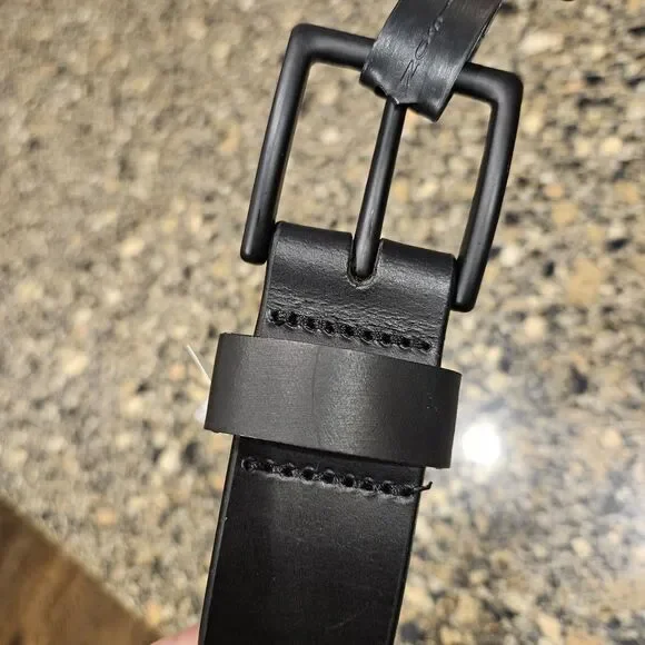 Mens Bison Designs Black Leather Belt 38mm – Box Canyon Black Buckle Size 42 USA - Picture 7 of 9